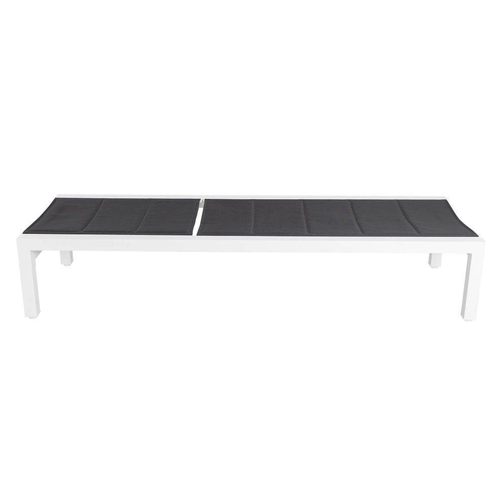 Adjustable Outdoor Sun Lounger in Aluminium White | Outdoorium
