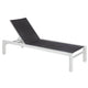 Adjustable Outdoor Sun Lounger in Aluminium White | Furniture > Outdoor