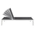 Adjustable Outdoor Sun Lounger in Aluminium White | Outdoorium