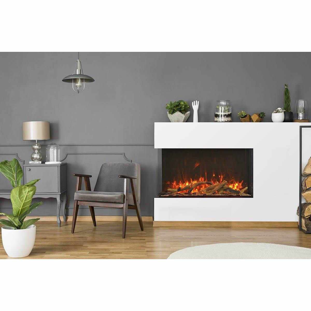 Amantii 40-TRU-VIEW-XL Electric Built-In Fireplace - 3 Sided 101.60 cm Wide - Outdoorium