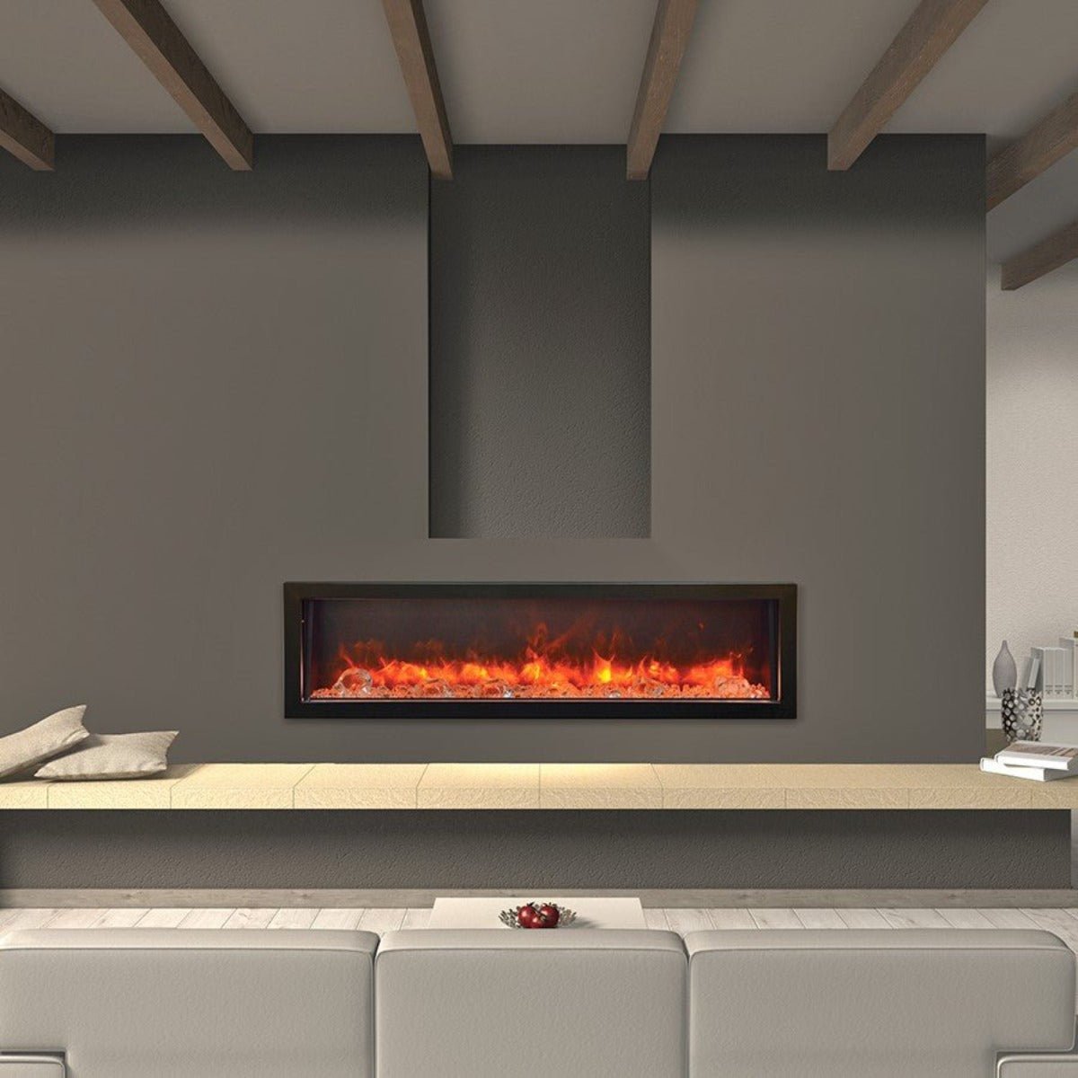 Amantii BI-60-DEEP Electric Fireplace – Indoor / Outdoor - 152cm - Outdoorium