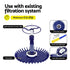 Aqua Buddy Pool Cleaner Automatic Vacuum Floor Climb Suction Swimming Hose 10M - Outdoorium