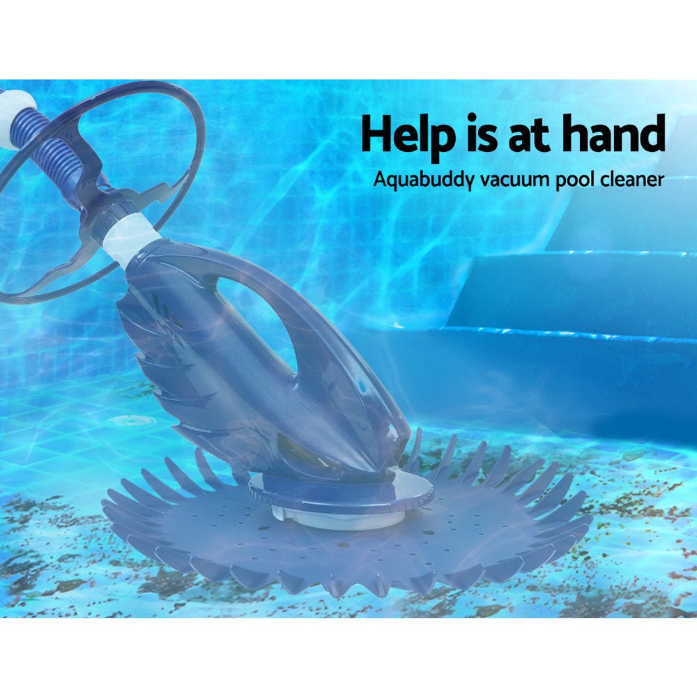 Aquabuddy Pool Cleaner Automatic Swimming Floor Climb Wall Vacuum 10M Hose - Outdoorium