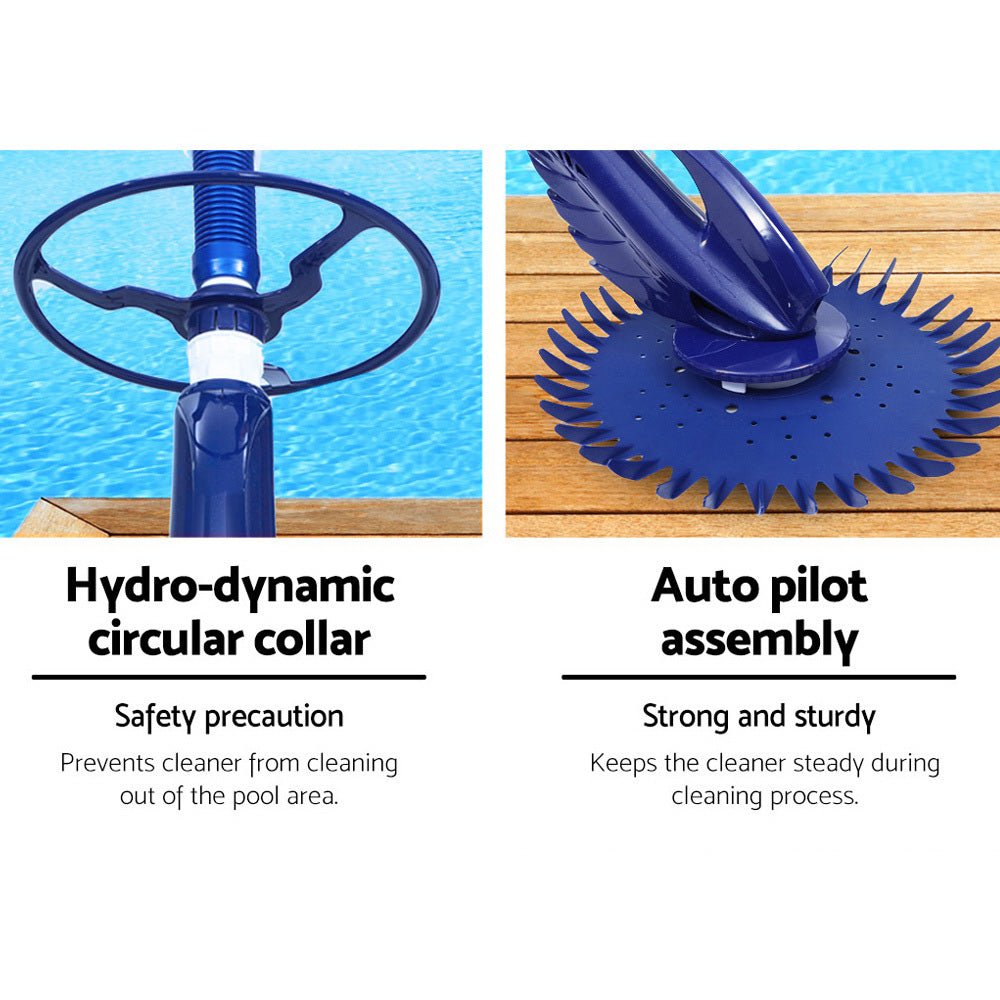 Aquabuddy Pool Cleaner Automatic Swimming Floor Climb Wall Vacuum 10M Hose - Outdoorium