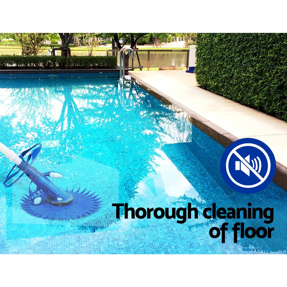 Aquabuddy Pool Cleaner Swimming Automatic Floor Climb Wall Pool Vacuum 10M Hose - Outdoorium