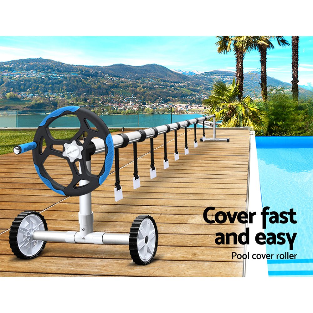 Buy 【Sale】Solar Swimming Pool Cover Blanket Roller Wheel Adjustable 11 x  6.2M Online