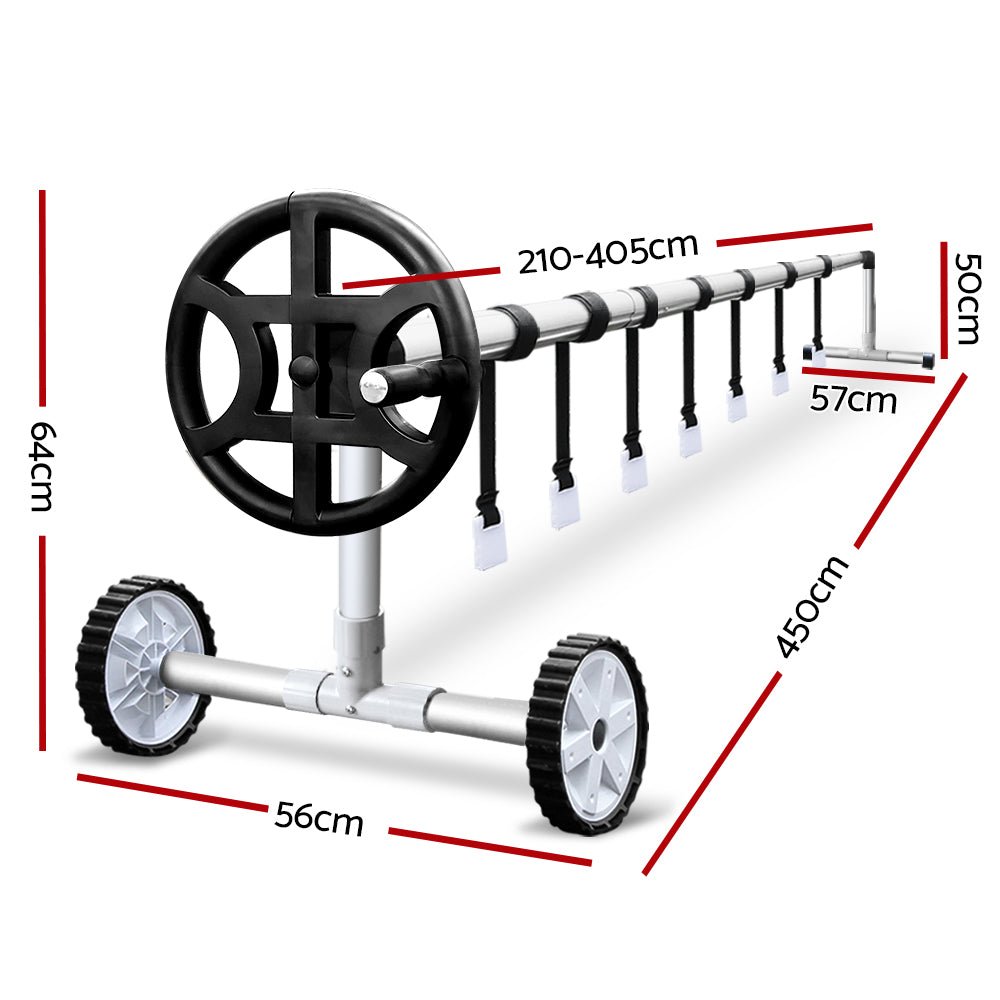 Aquabuddy Swimming Pool Cover Roller Reel Adjustable Solar Thermal Blanket - Outdoorium