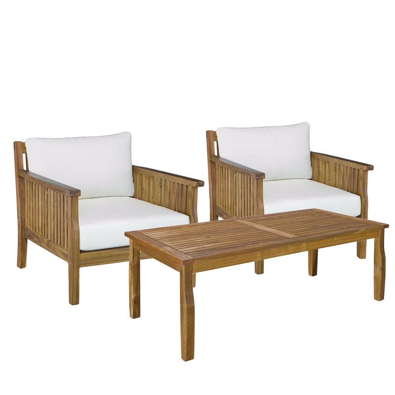 Arizona table and Armchairs 3pcs - Outdoorium