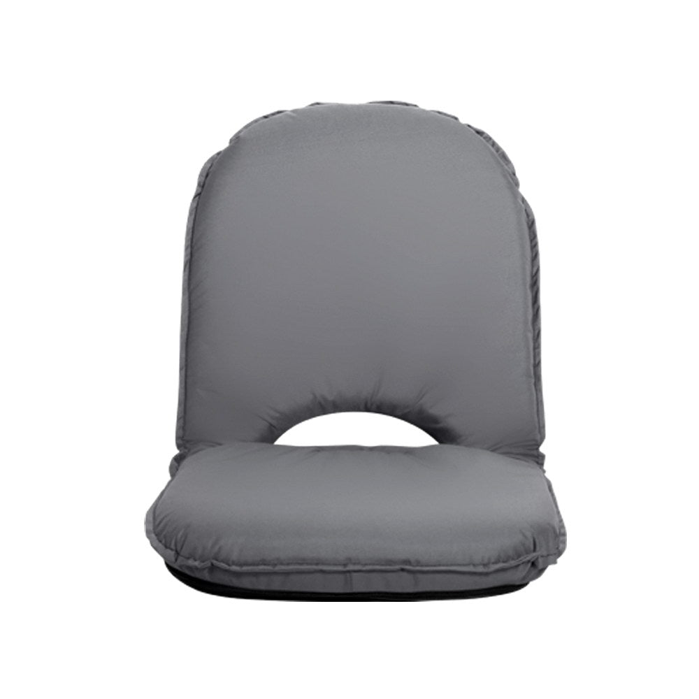 Artiss Floor Lounge Sofa Camping Portable Recliner Beach Chair Folding Outdoor Grey - Outdoorium