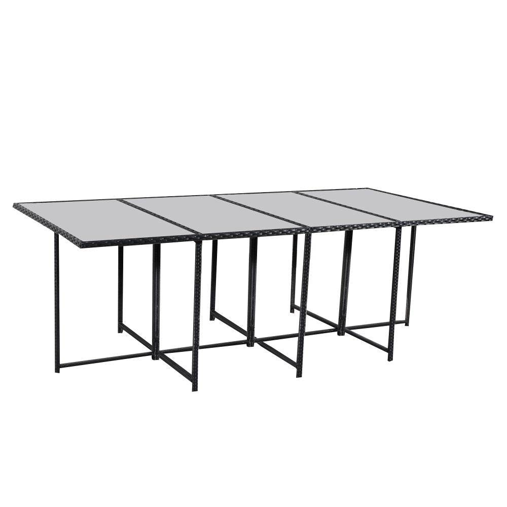 Bali 13PC Outdoor Dining Set-Black - Outdoorium