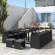 Bali 13PC Outdoor Dining Set - Black | Outdoorium