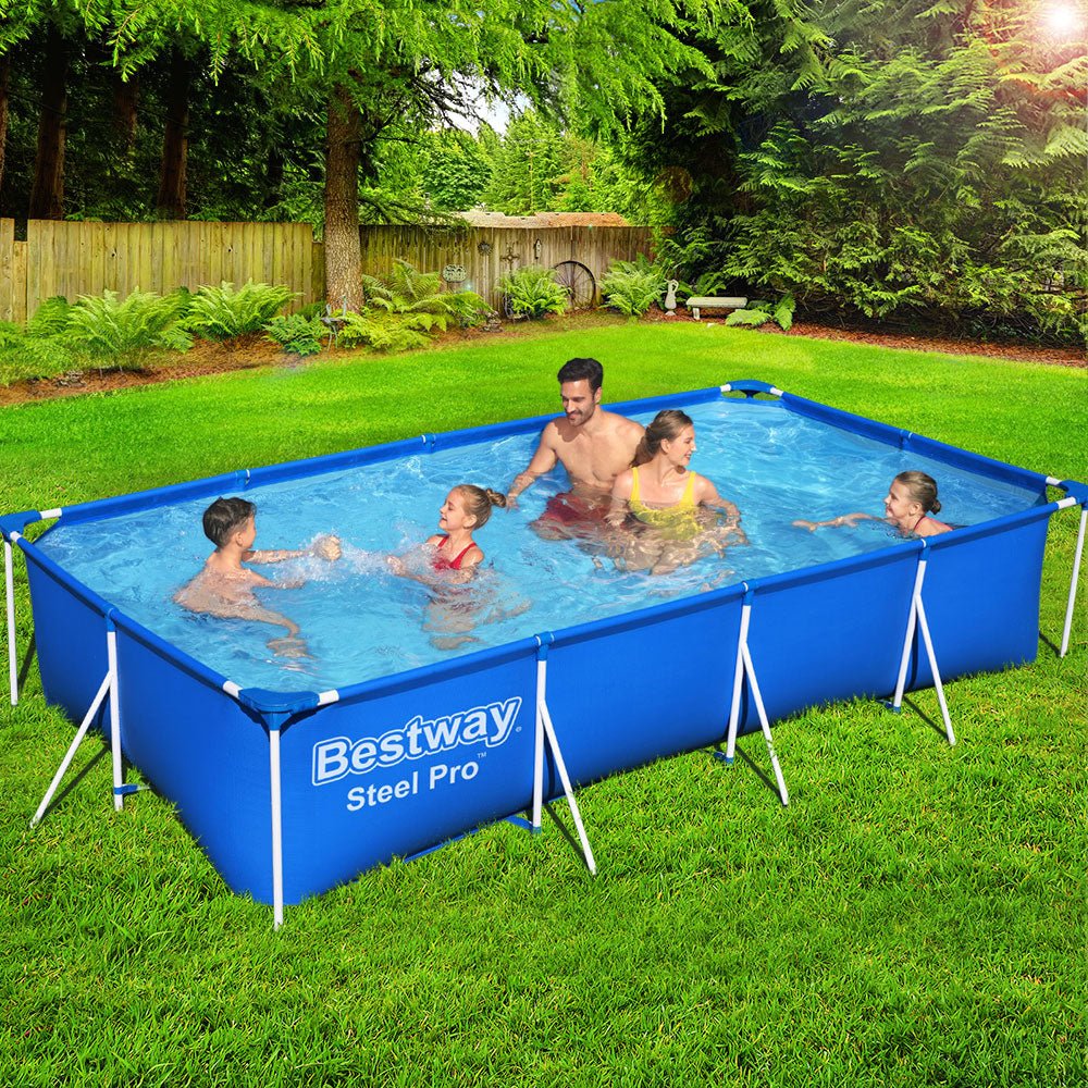 Bestway Swimming Pool Above Ground Heavy Duty Steel Pro™ Frame Pools 4M - Outdoorium
