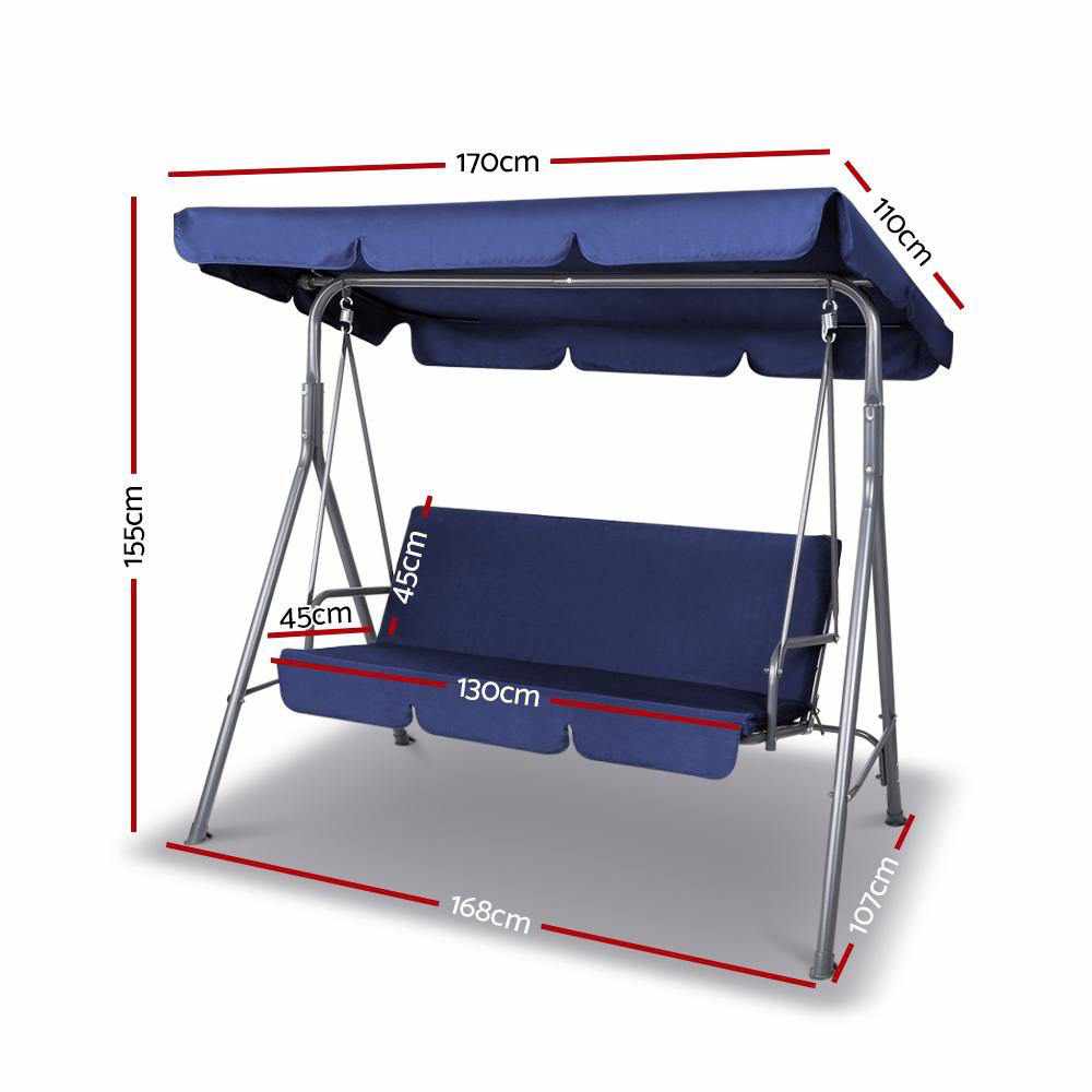 Canopy Swing Chair - Navy - Outdoorium