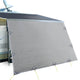 Caravan Privacy Screen Roll Out Awning 4.3X1.95M End Wall Side Sun Shade Grey | Outdoorium