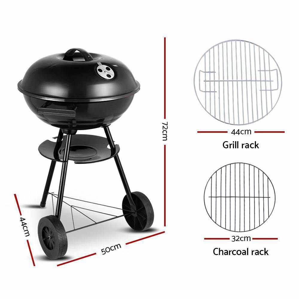 Charcoal BBQ Smoker Drill Outdoor Camping Patio Wood Barbeque Steel Oven - Outdoorium