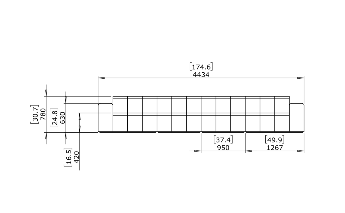 Blinde Connect Modular 4 Outdoor Sofa - Outdoorium