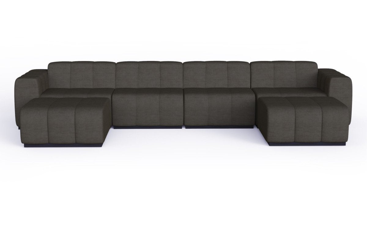 Blinde Connect Modular 6 U-Chaise Sectional Outdoor Sofa - Outdoorium