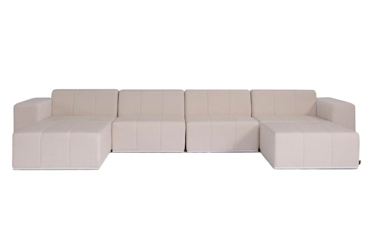 Blinde Connect Modular 6 U-Chaise Sectional Outdoor Sofa - Outdoorium