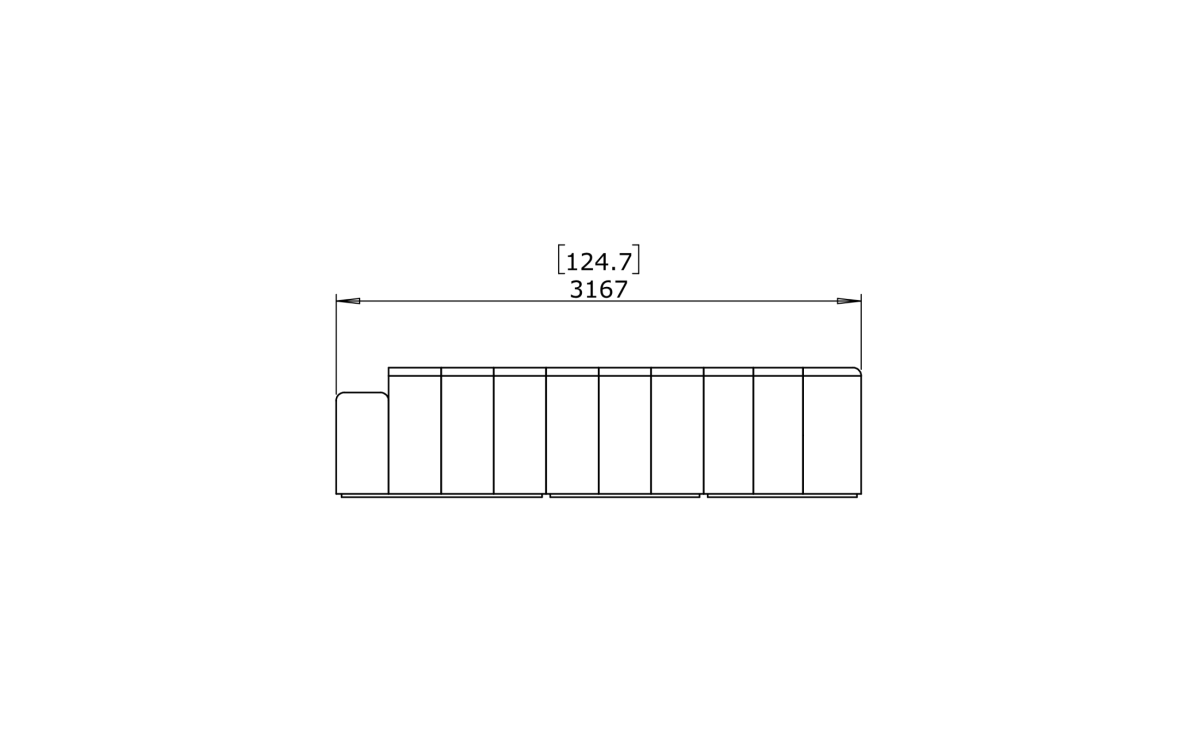 Blinde Connect Modular 8 U-Sofa Sectional Outdoor Sofa - Outdoorium