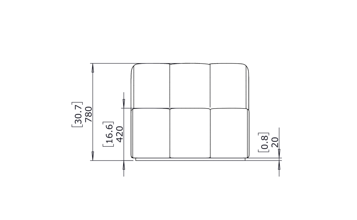 Blinde Connect S37 Modular Outdoor Sofa - Outdoorium