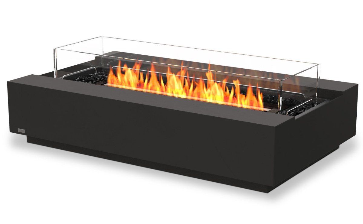 EcoSmart Cosmo 50 Fire Pit Table - Graphite + Black Burner - Outdoorium