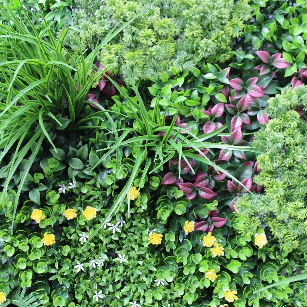 Country Fern Vertical Garden Green Wall UV Resistant 100cm x 100cm - Outdoorium