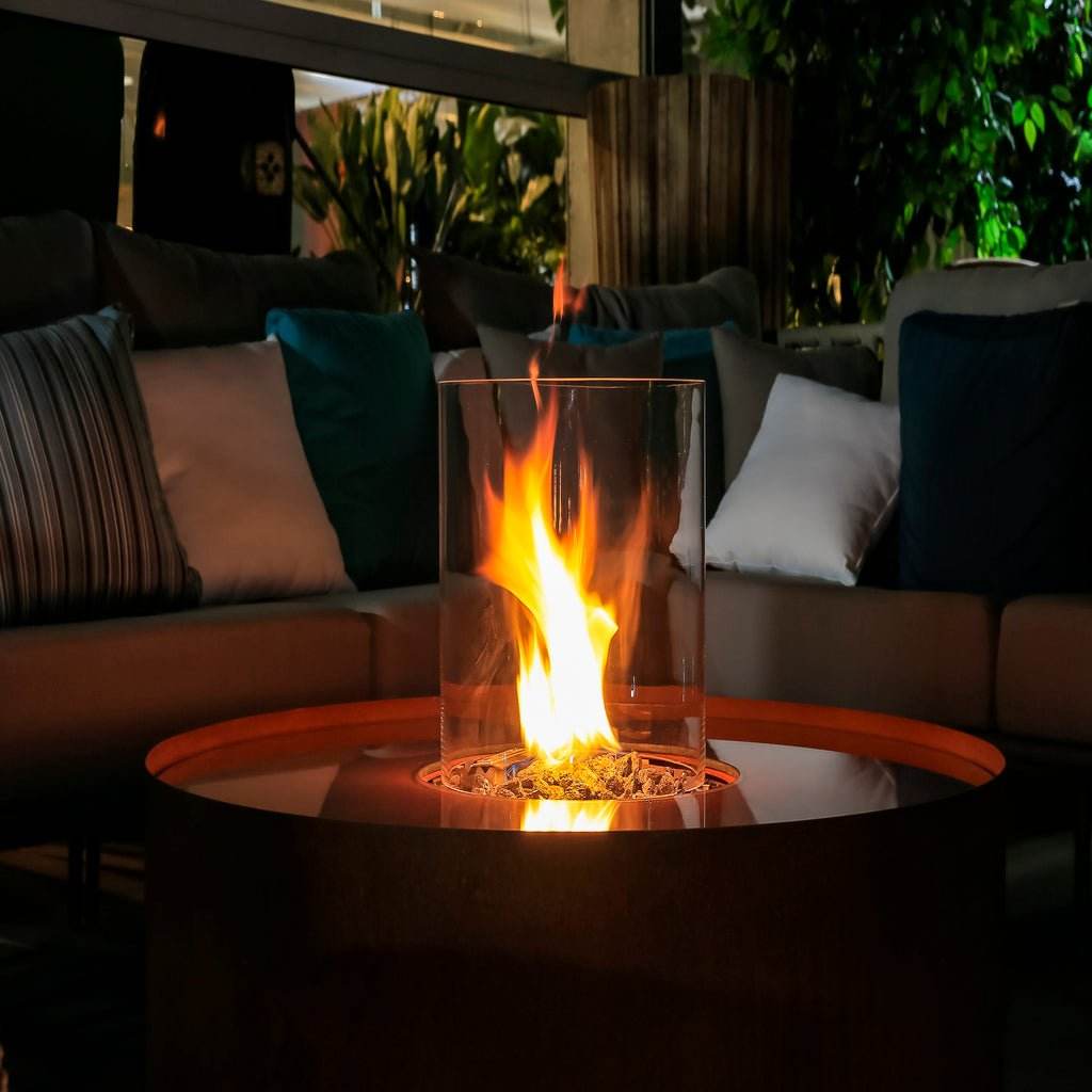 Planika Galio Corten Outdoor Gas Fire Pit - Custom Size - Outdoorium