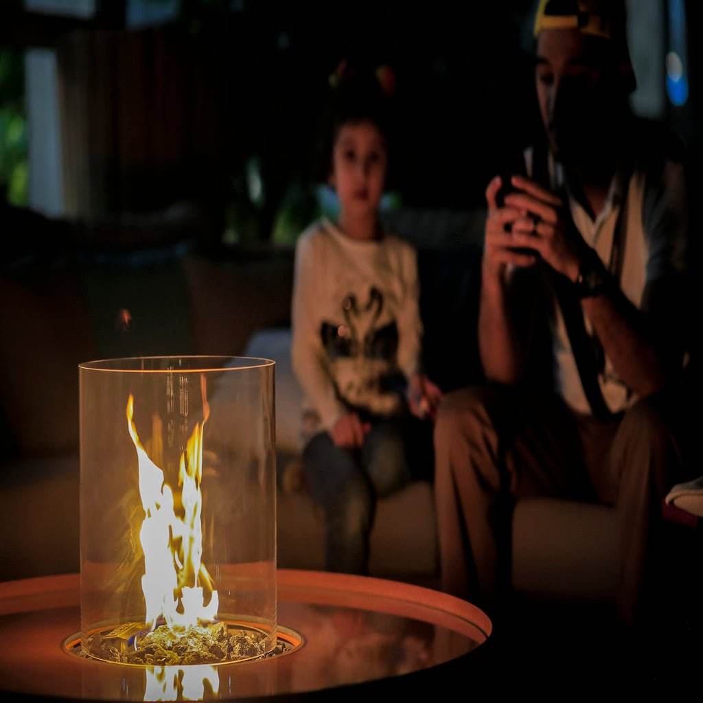 Planika Galio Corten Outdoor Gas Fire Pit - Custom Size - Outdoorium