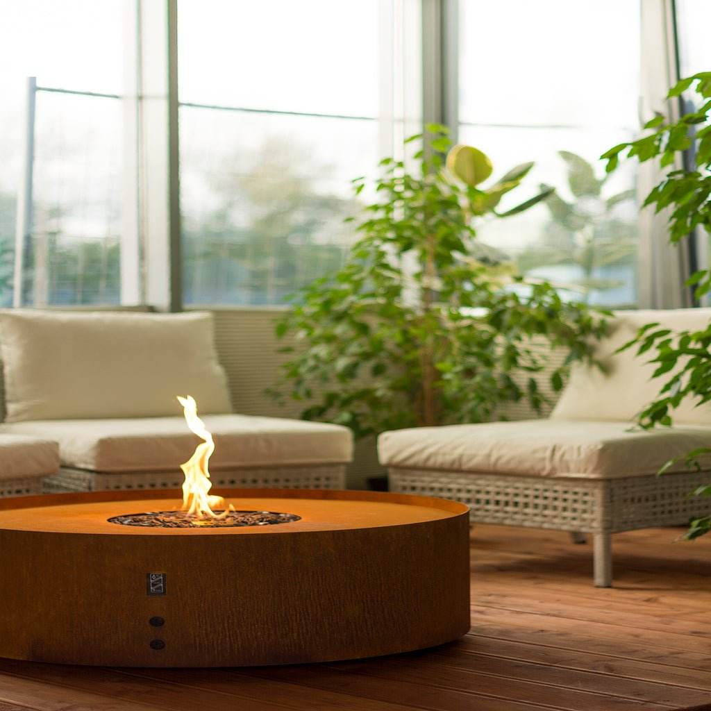 Planika Galio Corten Outdoor Gas Fire Pit - Custom Size - Outdoorium
