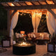 Planika Galio Star Black Outdoor Gas Fire Pit - Custom Size | Gas Fire Pits