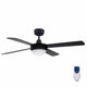 Devanti 52'' Ceiling Fan AC Motor w/Light w/Remote - Black | Outdoorium