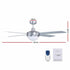 Devanti 52'' Ceiling Fan AC Motor w/Light w/Remote - Silver - Outdoorium