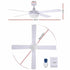 Devanti 52'' Ceiling Fan AC Motor w/Light w/Remote - White - Outdoorium