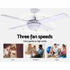 Devanti 52'' Ceiling Fan AC Motor w/Light w/Remote - White - Outdoorium