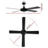 Devanti 52'' Ceiling Fan w/Remote - Black - Outdoorium