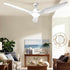 Devanti 64'' Ceiling Fan DC Motor w/Light w/Remote - White - Outdoorium