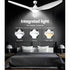 Devanti 64'' Ceiling Fan DC Motor w/Light w/Remote - White - Outdoorium