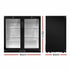 Devanti Bar Fridge 2 Glass Door Commercial Display Freeer Drink Beverage Cooler Black - Outdoorium