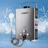 Devanti Portable Gas Water Heater 8L/Min LPG System Grey | Outdoorium