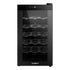 Devanti Wine Cooler 18 Bottles Glass Door Beverage Cooler Thermoelectric Fridge Black - Outdoorium