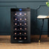 Devanti Wine Cooler 18 Bottles Glass Door Beverage Cooler Thermoelectric Fridge Black - Outdoorium