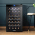 Devanti Wine Cooler 28 Bottles Glass Door Beverage Cooler Thermoelectric Fridge Black - Outdoorium