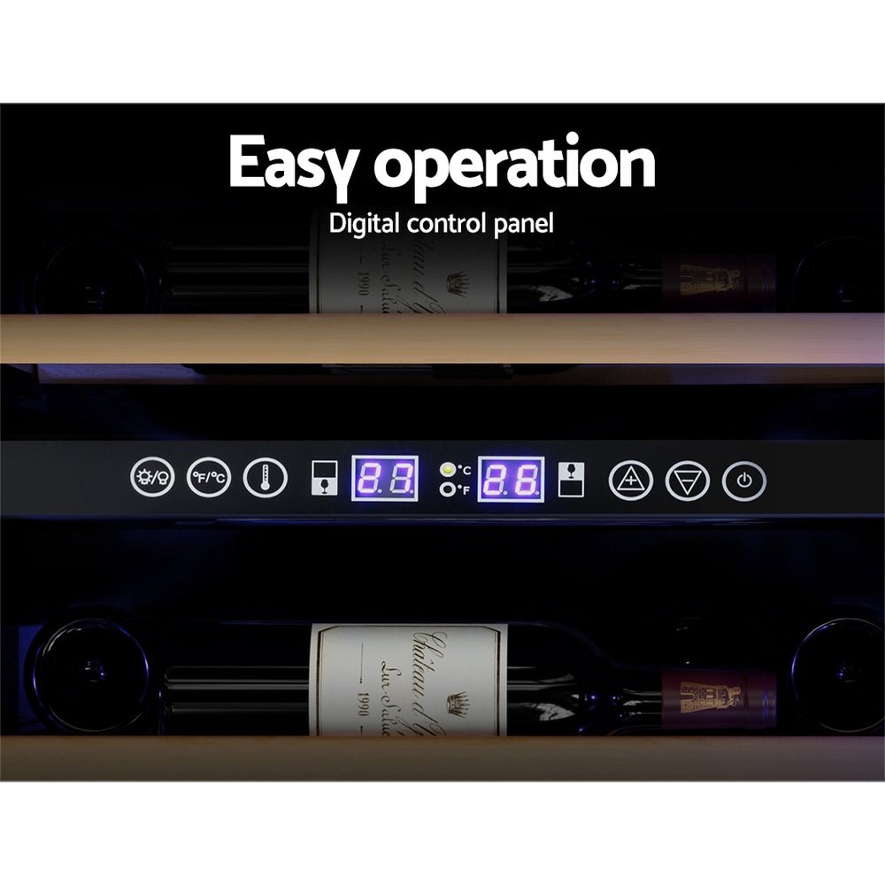 Devanti Wine Cooler Fridge Compressor Cellar Chiller Commercial Home 128 Bottles - Outdoorium