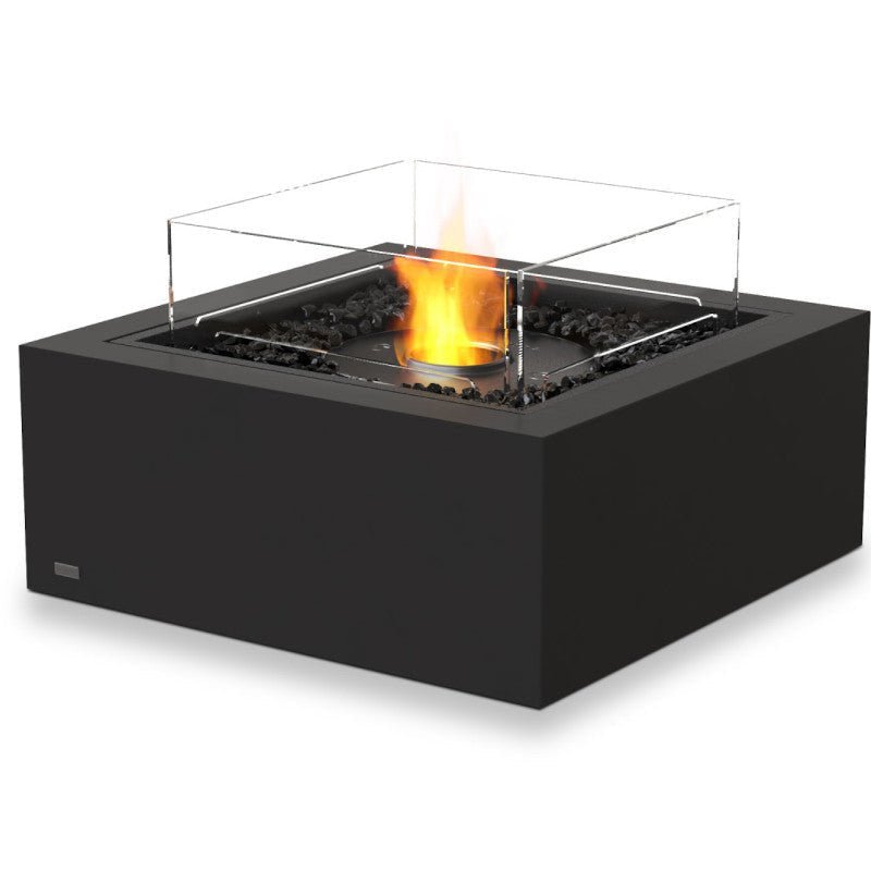 EcoSmart Base 30 Ethanol Fire Pit Table - Graphite + Black Burner - Outdoorium