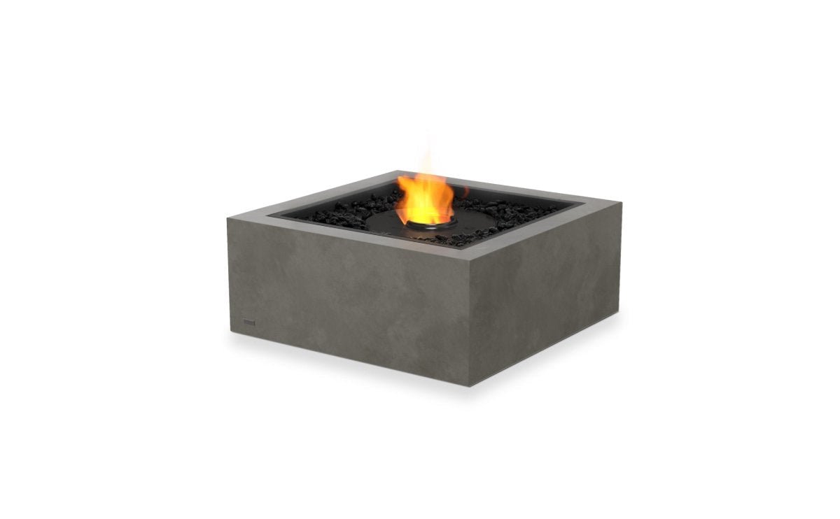 EcoSmart Base 30 Ethanol Fire Pit Table - Natural + Black Burner - Outdoorium