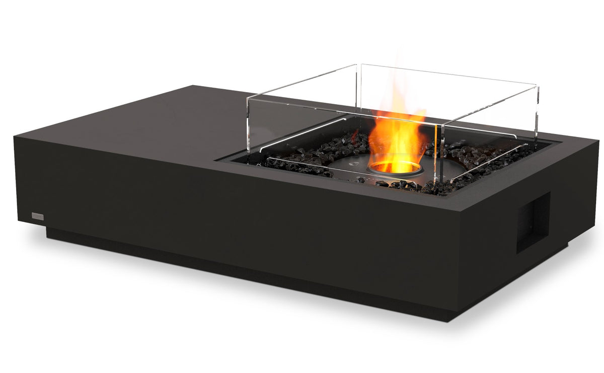 EcoSmart Manhattan 50 Fire Pit Table - Graphite + Black Burner - Outdoorium
