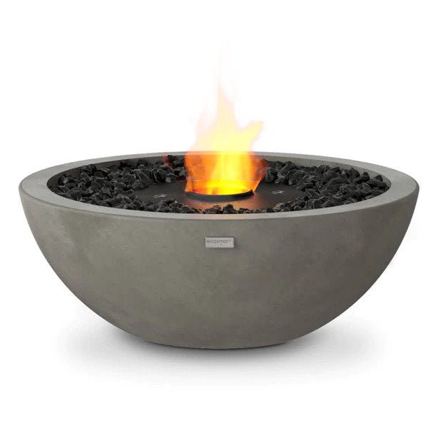 EcoSmart Mix 600 Ethanol Fire Pit Bowl - Natural &amp; Black Burner - Outdoorium