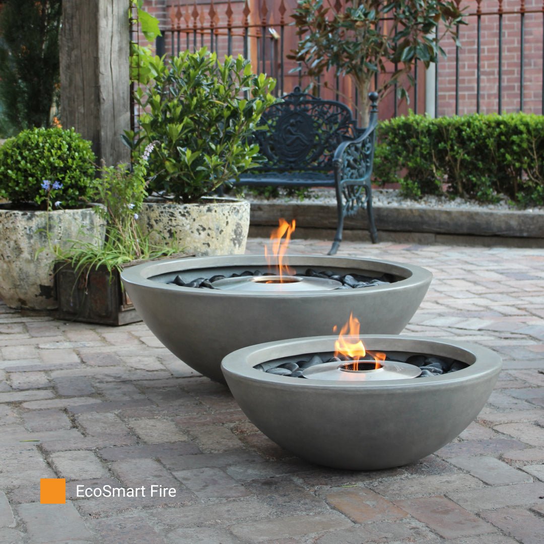 EcoSmart Mix 850 Ethanol Fire Pit Bowl - Graphite + Black Burner - Outdoorium
