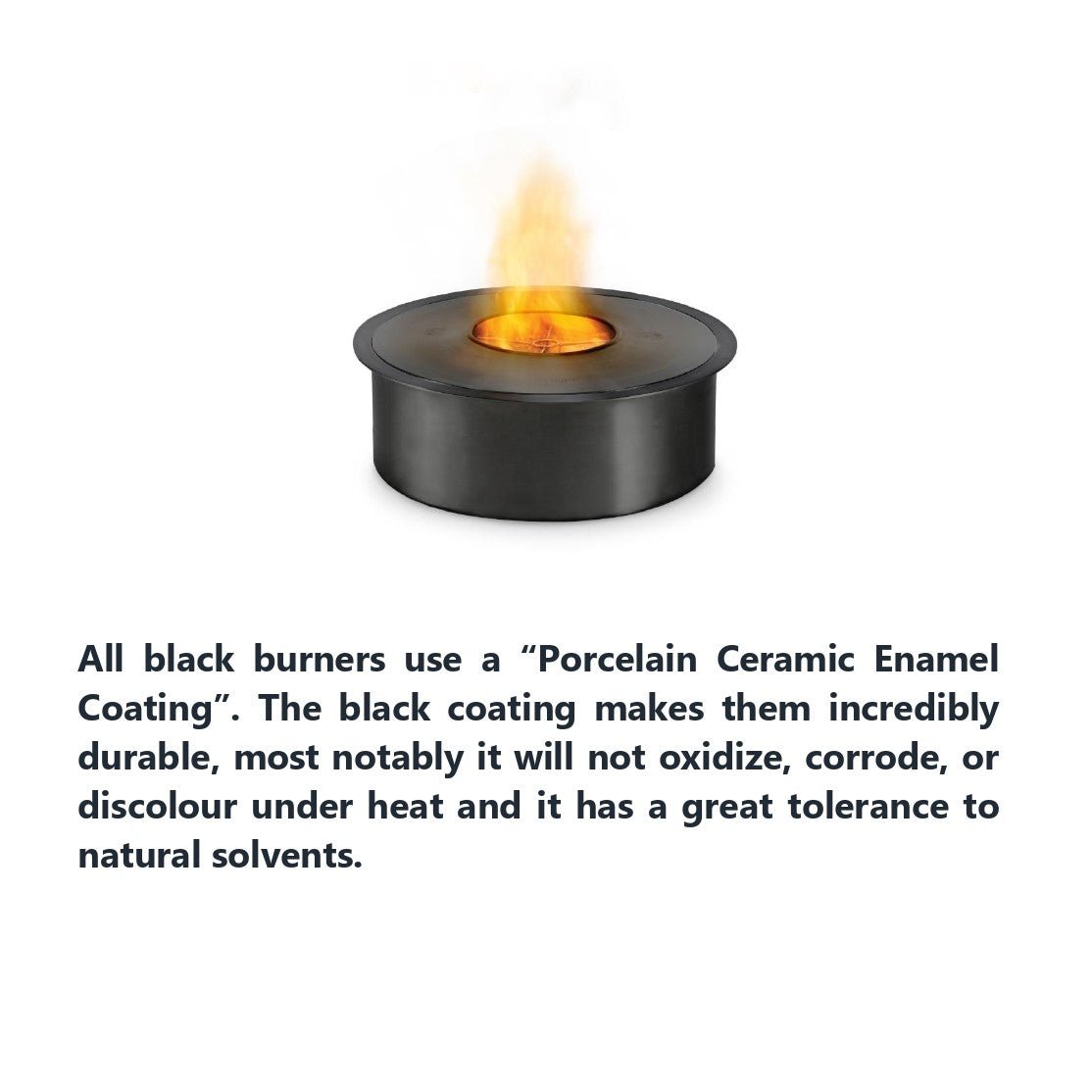 EcoSmart Mojito 40 Fire Pit Table - Bone + Black Burner - Outdoorium