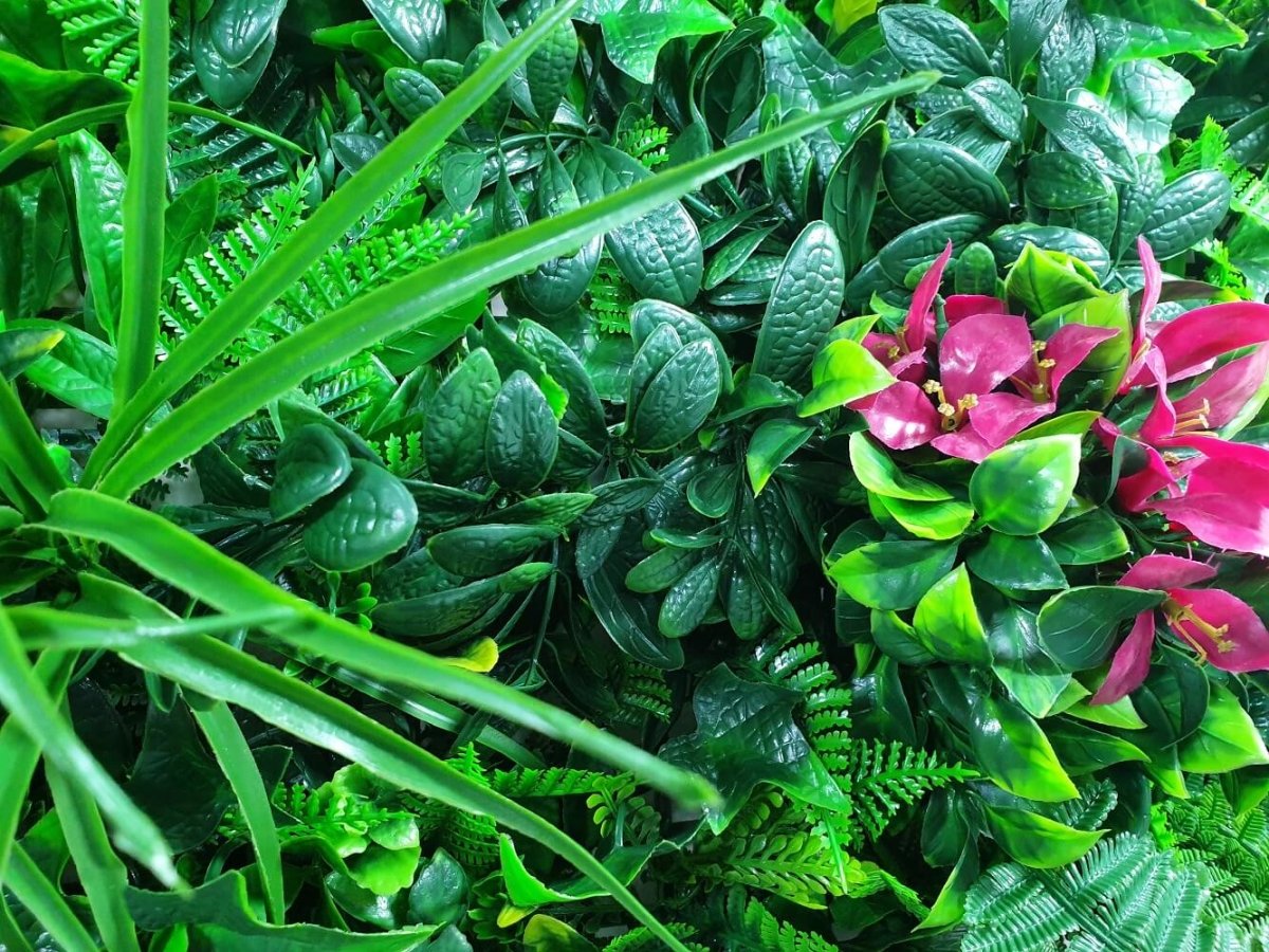 Elegant Red Rose Vertical Garden / Green Wall UV Resistant Sample - Outdoorium